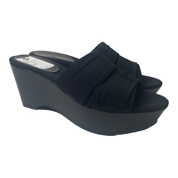 Nine West Alypsso Women’s Black Wedge Sandals - Picture 1 of 10